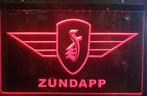 Zundapp logo rood led reclame ledlamp wanddecoratie deco, Reclamebord, Info@deconoord.nl, Deco Noord, Nieuw
