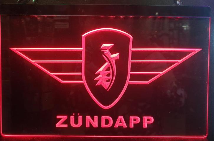 Zundapp logo rood led reclame ledlamp wanddecoratie deco, Verzamelen, Merken en Reclamevoorwerpen, Nieuw, Reclamebord, Ophalen of Verzenden
