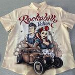 Rockabilly nation overhemd (heren mannen auto retro shirt), Kleding | Heren, Verzenden, Nieuw, Wit