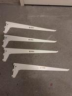 4x Witte Plankdragers - Zo goed als nieuw, Ophalen, Zo goed als nieuw, IJzer, Schuif of Grendel