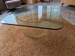 Glazen salontafel, Huis en Inrichting, Tafels | Salontafels, Ophalen, Gebruikt, 100 tot 150 cm, 50 tot 75 cm