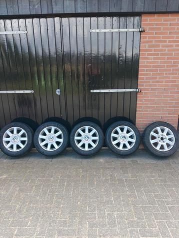 Zeer nette Volkswagen VW Velgen + banden 5 stuks  5x112 ET50 beschikbaar voor biedingen