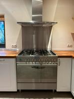 M-System 90 cm gasfornuis – 6 pits – dubbele oven – RVS, Witgoed en Apparatuur, Fornuizen, Ophalen, Gebruikt, 60 cm of meer, Gas