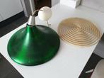 Hanglamp groen aluminium, binnenkant geëmailleerd, 43,5 cm, Ophalen of Verzenden, Minder dan 50 cm