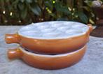 Vintage franse escargot ovenschalen, 2 x, Ophalen of Verzenden