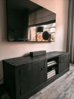 Tv meubel, Ophalen, 100 tot 150 cm, Eikenhout, Zo goed als nieuw