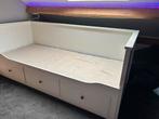 IKEA HEMNES bedbank met 3 lades, Huis en Inrichting, Slaapkamer | Bedden, Ophalen, Gebruikt, Wit, Tweepersoons