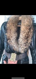 Just Cavalli Jas met Bontkraag - Maat L, Ophalen of Verzenden, Zo goed als nieuw, Maat 42/44 (L), Zwart