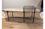 Made Salontafel Marmer Glas 120 lang, Huis en Inrichting, Tafels | Salontafels, Ophalen, Minder dan 50 cm, Gebruikt, 100 tot 150 cm