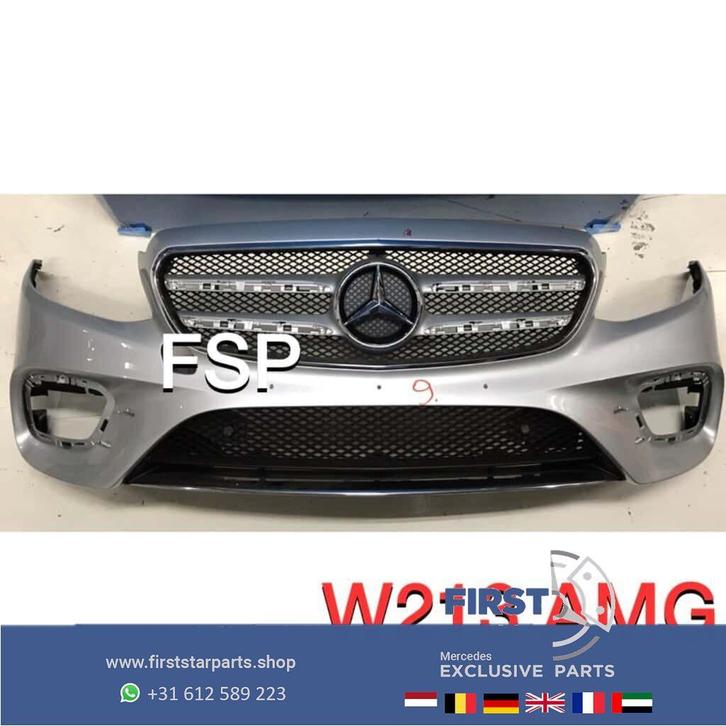 W213 AMG Voorbumper Mercedes E Klasse zilver grijs origineel, Auto-onderdelen, Carrosserie en Plaatwerk, Bumper, Mercedes-Benz