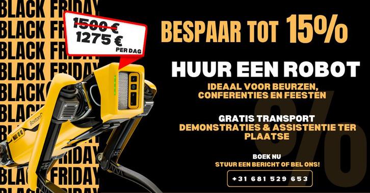 BLACK FRIDAY ROBOT DEALS!, Diensten en Vakmensen, Verhuur | Overig