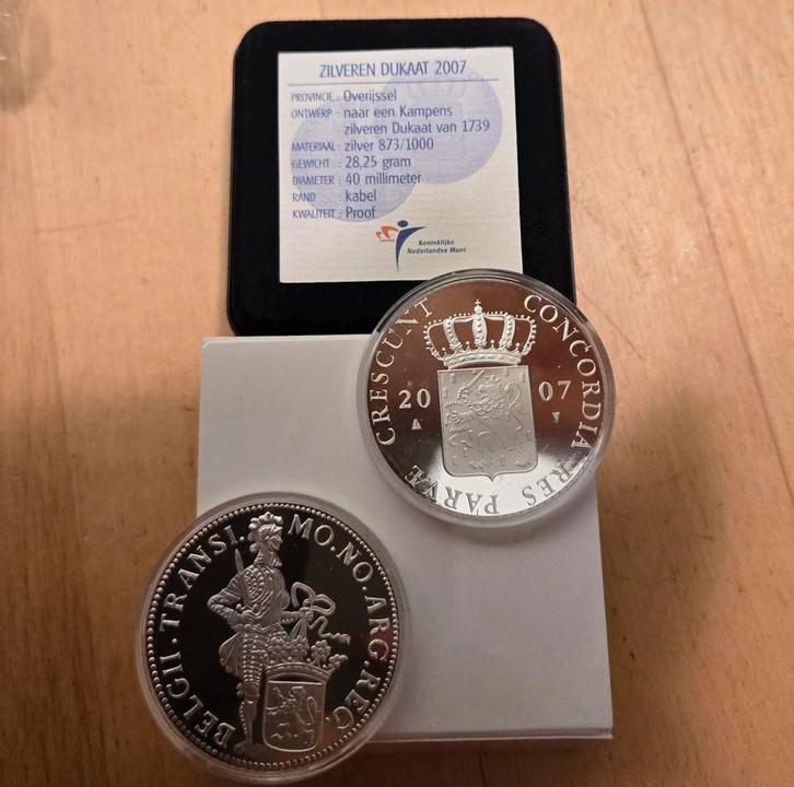 Zilveren Dukaat Overijssel 2007 - Nieuwstaat, Postzegels en Munten, Munten | Nederland, Losse munt, Overige waardes, Koningin Beatrix