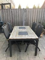 Hartman tuintafel met 4 stoelen, Tuin en Terras, Ophalen, 4 zitplaatsen, Gebruikt, Eettafel