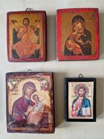 Religieuze icoon 4x van Christus/maria, Antiek en Kunst, Ophalen of Verzenden