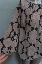 Norah mooie blouson zwart beige bruin mt 44, Overige kleuren, Verzenden, Maat 42/44 (L), Zo goed als nieuw