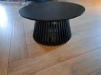 Zwarte ronde salontafel van teakhout, 50 tot 100 cm, Zo goed als nieuw, Minder dan 50 cm, Teakhout