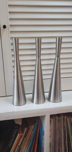 Drie Mooie Kandelaars gotta ikea - Sinterklaas Tip!, Gebruikt, Ophalen of Verzenden, Metaal, Grijs