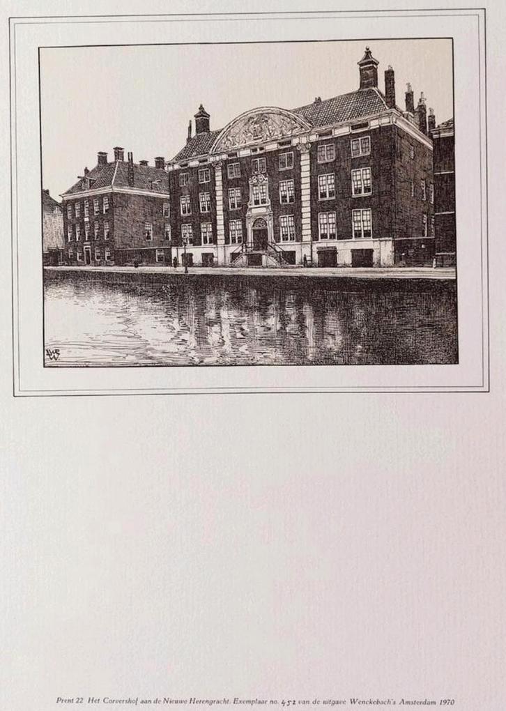 Corvershof Amsterdam 1970 - Wenckebach, Antiek en Kunst, Kunst | Etsen en Gravures, Ophalen of Verzenden
