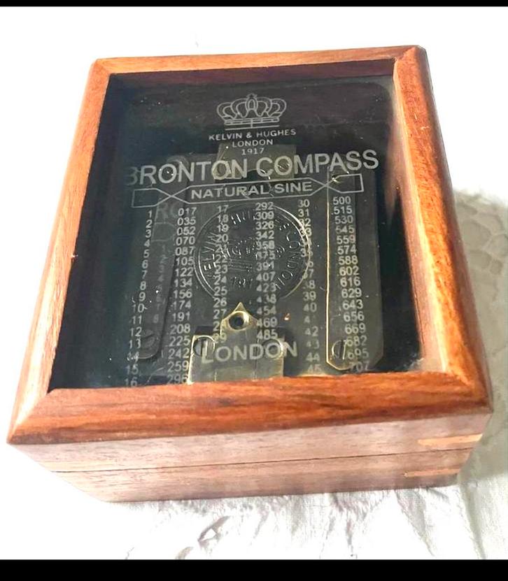 Antiek Kelvin & Hughes Bronton Kompas 1917, Antiek en Kunst, Antiek | Gereedschap en Instrumenten, Ophalen of Verzenden