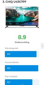 CHIQ 43 INCH 4K ANDROID SMART TV MET SPRAAK BEDIENING, Nieuw, Overige merken, 100 cm of meer, Smart TV