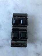 Chunky armband met zwarte stenen, Ophalen of Verzenden, Zo goed als nieuw, Zwart