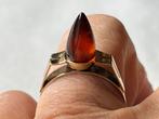 Bijzondere gouden ring Toermalijn, Sieraden, Tassen en Uiterlijk, Ringen, Verzenden, Zo goed als nieuw, 17 tot 18, Met edelsteen