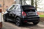 Fiat 500C 0.9 TwinAir Sport 2019 ZWART | Cabrio | Display |, Gebruikt, 4 cilinders, Cabriolet, Leder en Stof
