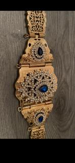 Blauw goud riem, Kleding | Dames, Riemen en Ceinturen, Ophalen, Nieuw, Overige kleuren