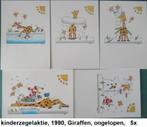 KINDERZEGELAKTIE 1990, 5 ansichtkaarten GIRAFFEN, Ophalen of Verzenden, 1980 tot heden, Ongelopen