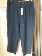 Betty & Co linnen 3/4 linnen broek:mt 46., Kleding | Dames, Blauw, Maat 46/48 (XL) of groter, Nieuw, Ophalen of Verzenden
