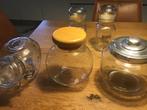 Diverse glazen potten, Ophalen of Verzenden, Zo goed als nieuw, Glas, Pot, Bus of Blik