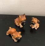 Boxer puppy’s set jaren 70 drie stuks, Ophalen of Verzenden, Zo goed als nieuw, Beeldje of Figuurtje