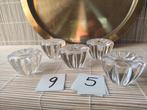 Orrefors Kristal kandelaars - Set van 5, Antiek en Kunst, Ophalen of Verzenden
