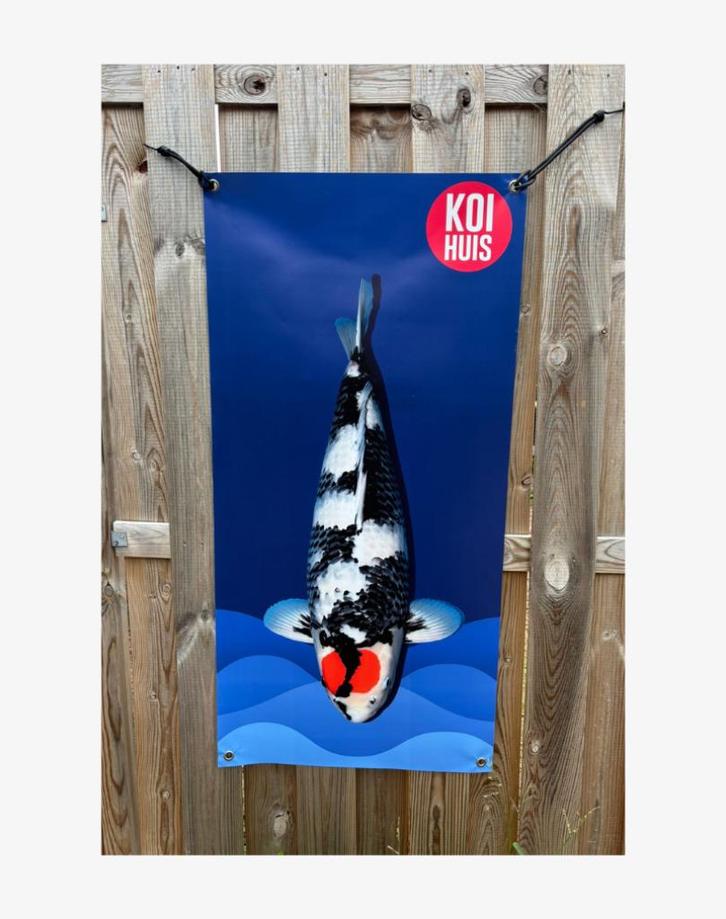 tuindoek Japanse koi, Tuin en Terras, Tuinwanddecoratie, Nieuw, Ophalen of Verzenden