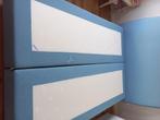 Bed, Huis en Inrichting, Slaapkamer | Bedden, Blauw, Gebruikt, Stof, 140 cm