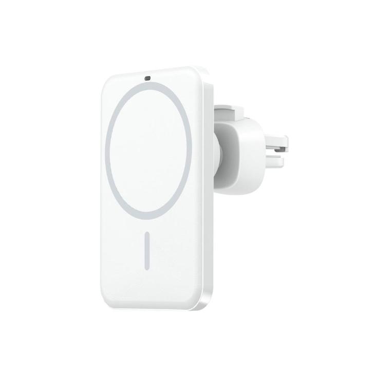 15W Magnetische Autolader – Geschikt voor MagSafe Zwart/Wit, Telecommunicatie, Autoladers, Nieuw, Draadloos, Ophalen of Verzenden