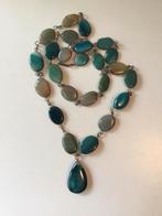 Ketting Agaat Stenen ( in Hilversum ), Ophalen of Verzenden, Gebruikt, Groen, Steen of Mineraal
