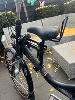 Voorzitje damesfiets op stang, Ophalen, Voetsteuntjes, 15 t/m 36 kg, Voorzitje