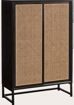 ZGAN Houten Kast met Webbing Deuren, Huis en Inrichting, Kasten | Kledingkasten, Met deur(en), 100 tot 150 cm, Zo goed als nieuw