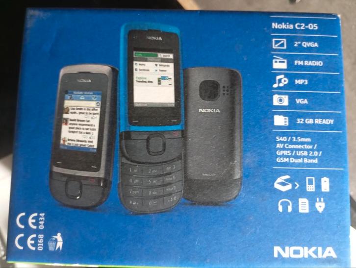 Nokia C2-05, Telecommunicatie, Mobiele telefoons | Overige merken, Nieuw, Zonder abonnement, Zonder simlock, Schuifmodel, Minder dan 3 megapixel