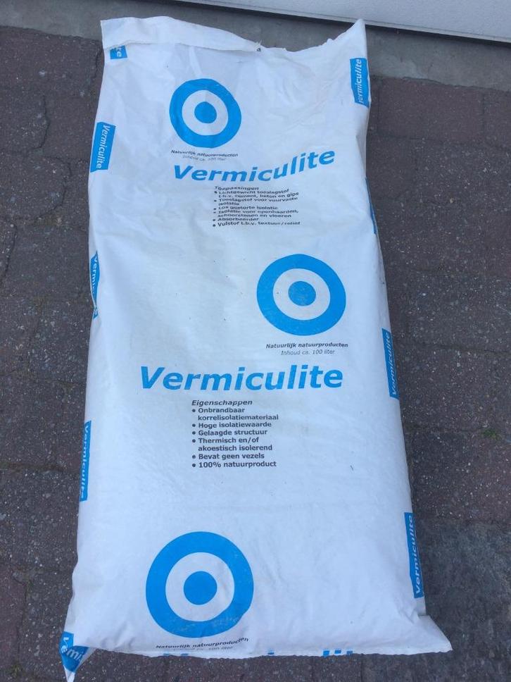 Isolatie Vermiculiet korrel 5-7mm (60 liter), Doe-het-zelf en Verbouw, Isolatie en Afdichting, Nieuw, Overige materialen, Minder dan 4 cm