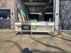 Mobiele keuken, RVS werkblad, 2x gasfornuis, oven, gootsteen, Huis en Inrichting, Keuken | Complete keukens, Ophalen, Gebruikt