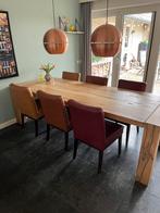 6 eetkamerstoelen leer, Huis en Inrichting, Complete eetkamers, Ophalen, Zo goed als nieuw, 6 tot 8 stoelen