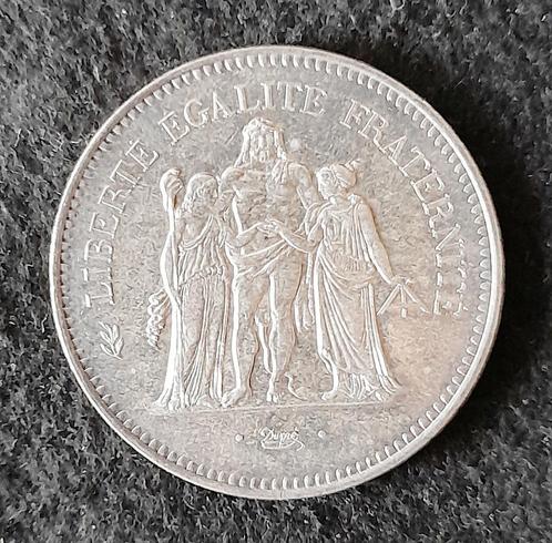 Frankrijk 50 francs 1974 Hercules zilver, Postzegels en Munten, Munten | Europa | Niet-Euromunten, Losse munt, Frankrijk, Zilver