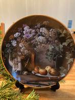 Mosa Wandbord Stilleven met Veldbloemen 1988, Porselein of Keramiek, Schaal, Rond, Ophalen of Verzenden