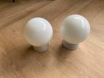 Twee vintage bol lampen, Ophalen of Verzenden, Gebruikt, Glas