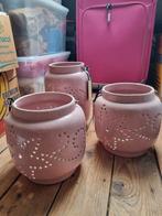 Oud Roze Riverdale Windlichten, Huis en Inrichting, Woonaccessoires | Kandelaars en Kaarsen, Ophalen of Verzenden, Zo goed als nieuw