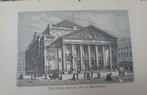 23 / Brussel Théatre Royal de la Monnai houtgravure uit 1892, Antiek en Kunst, Kunst | Etsen en Gravures, Ophalen of Verzenden