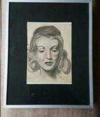 Orig. Potloodtekening 1939 vrouw gesigneerd, Antiek en Kunst, Kunst | Tekeningen en Foto's, Ophalen