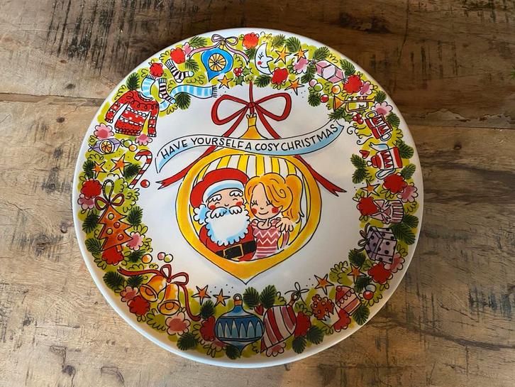 Blond Amsterdam, ronde Kerst Schaal XL, Huis en Inrichting, Keuken | Servies, Zo goed als nieuw, Schaal of Schalen, Blond Amsterdam